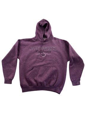 San Francisco California Hoodie Sweatshirt Size XL Purple Pullover Teemax Casual
